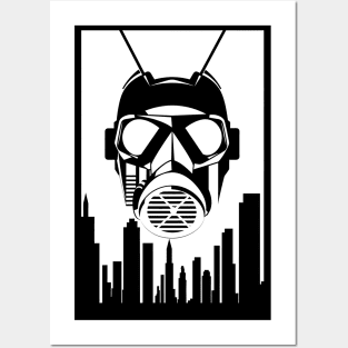 Gas Mask in the City Posters and Art